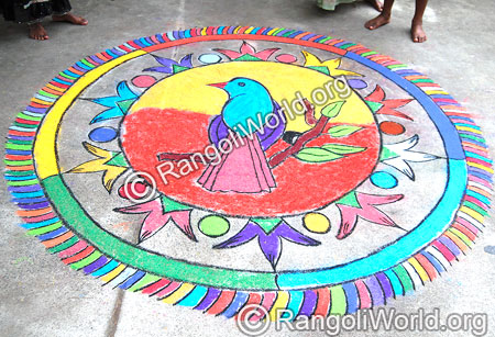 Pigeon Rangoli